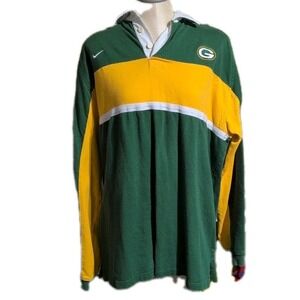 vintage 1990s Green Bay Packers NFL Nike Team rugby long sleeve shirt XXL